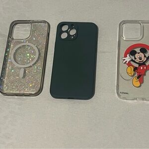 IPHONE13 PRO MAX Disney Mickey Mouse Clear, Sparkle clear, Dark green